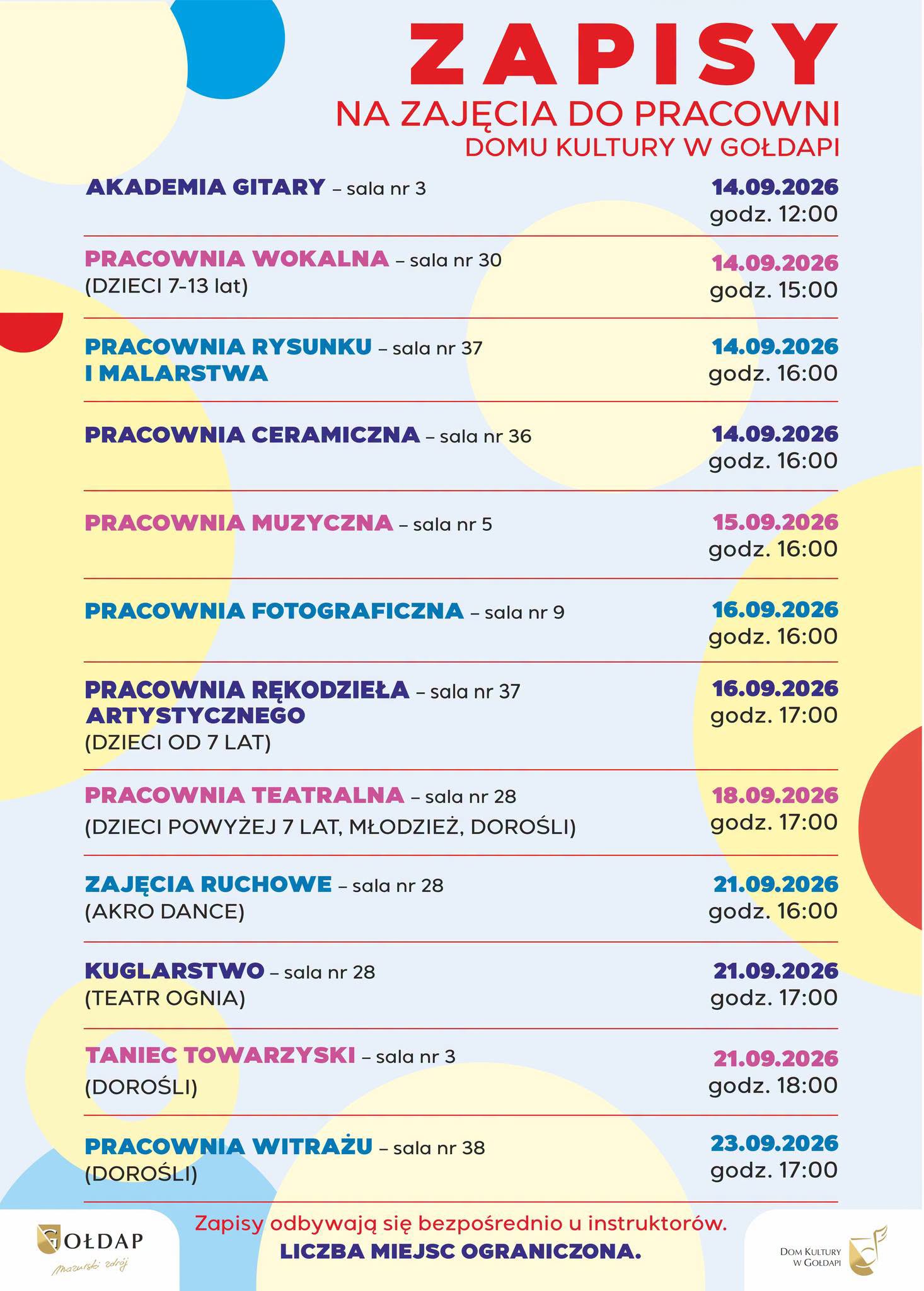 plakat zapisów