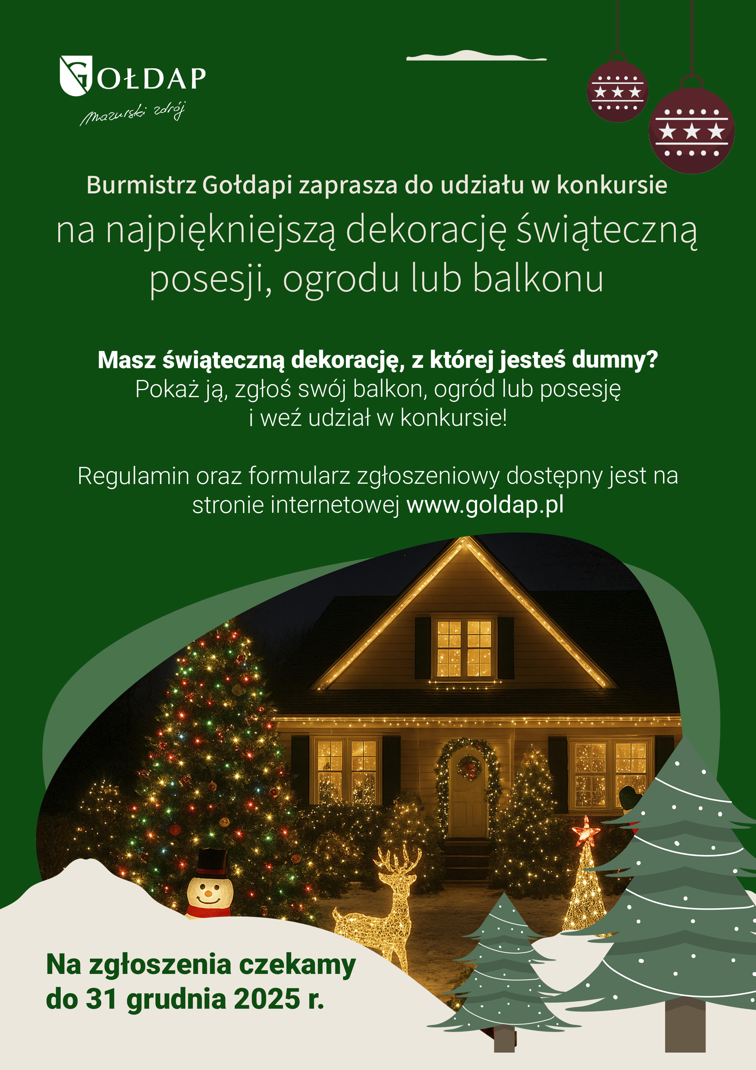 Plakat zachęcający do uczestnictwa w konkursie