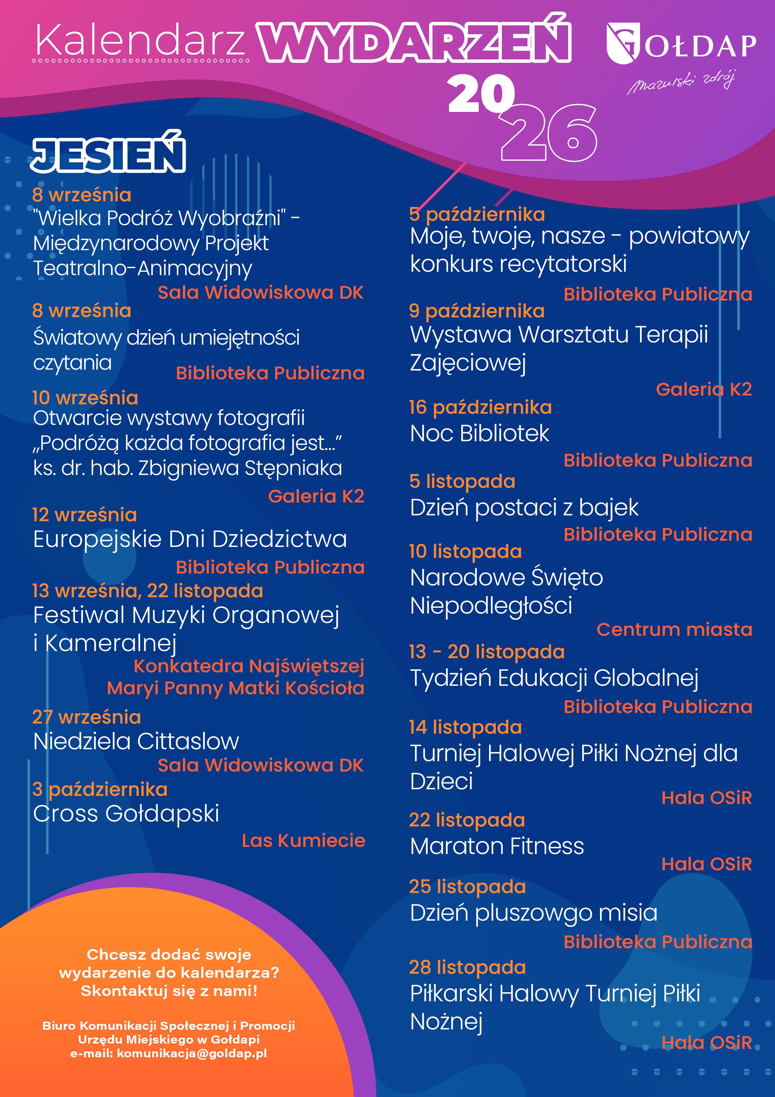 plakat wydarzenia jesień